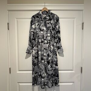 COS black and white maxi shirt dress